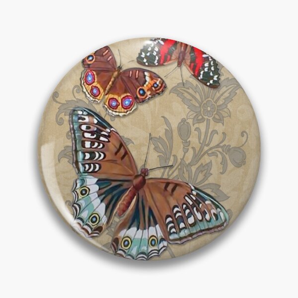 Artikelvorschau, Butterflies on Brown Floral entworfen und verkauft von SpiceTree.