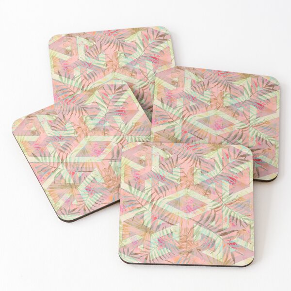 Item preview, Tropical Jungle Illusion - Peachy Pinks designed and sold by HeckaDoodleDo.