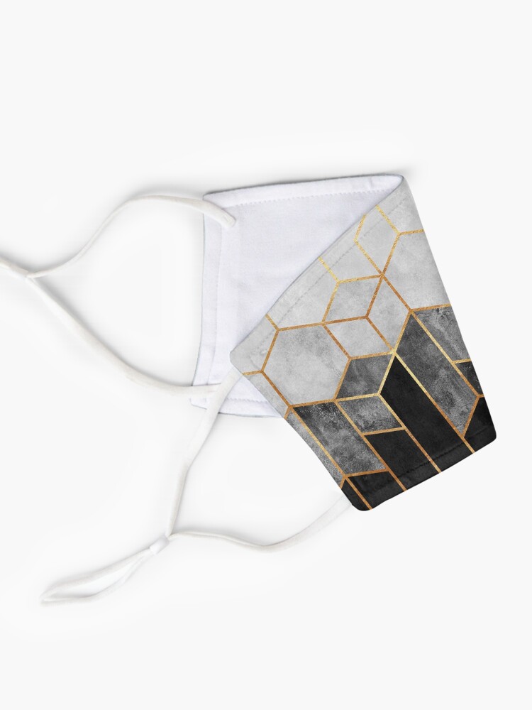 Alternate view of Charcoal Hexagons Mask