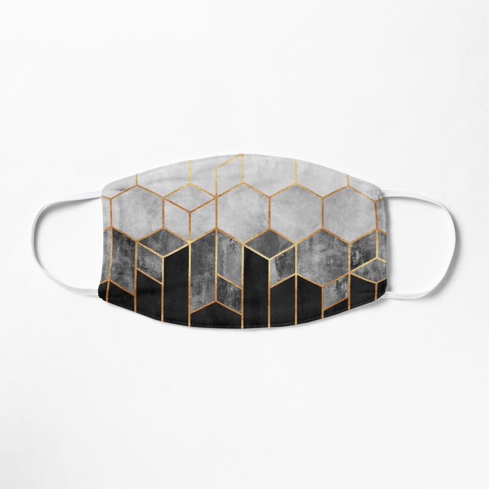 Charcoal Hexagons Mask