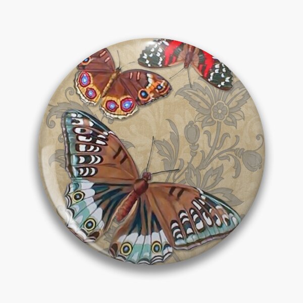 Artikelvorschau, Butterflies on Brown Floral entworfen und verkauft von SpiceTree.