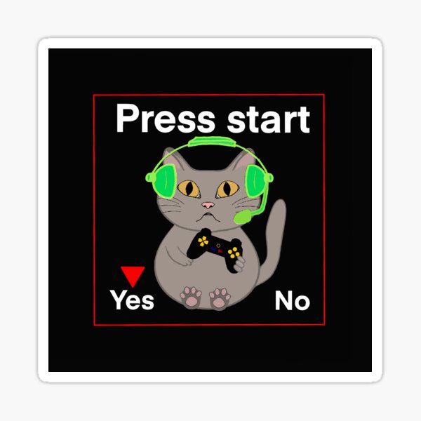 &ldquo;Gamer cat&rdquo; Sticker by AnastasiaBardis | Redbubble