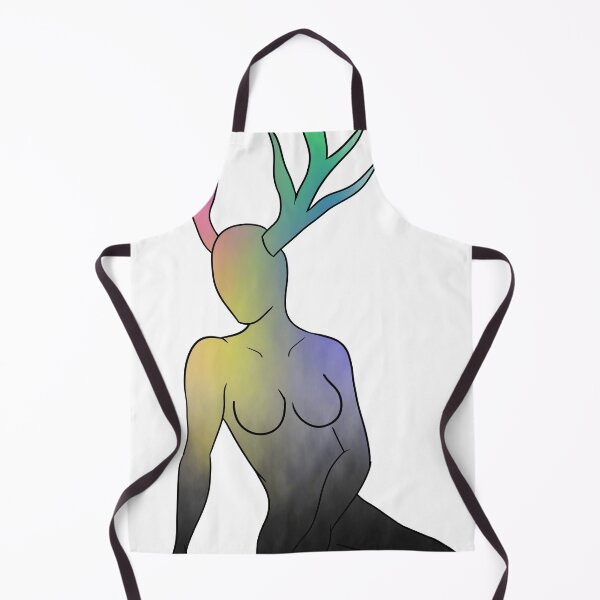 Item preview, Woman with antlers - colourful designed and sold by CommonSpring.
