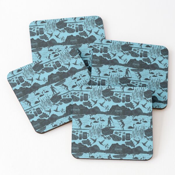 Item preview, Paddleboarding block print designed and sold by Kimmygowland.