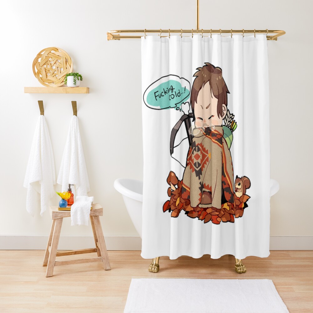 the walking dead shower curtain
