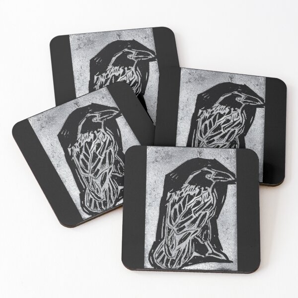 Item preview, Raven Lino Cut Print designed and sold by Libby Snow.