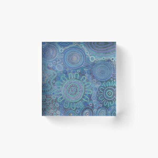 Family gathering at the beach Acrylic Block