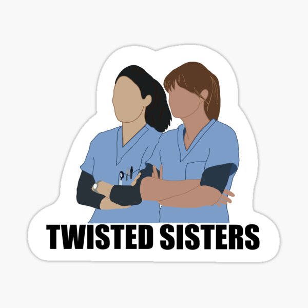 Greys Anatomy Sticker Yang and Grey Twisted Sisters Sticker Netflix Show Laptop Water Bottle Sticker