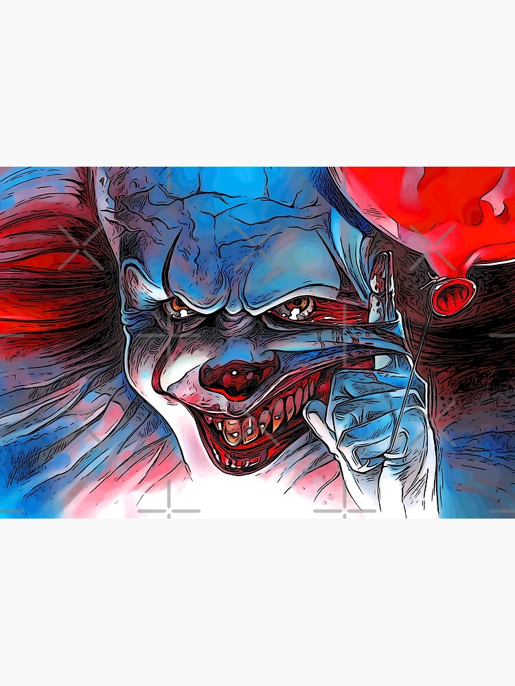 Scary Horror Clown Face Mask by alessiofano