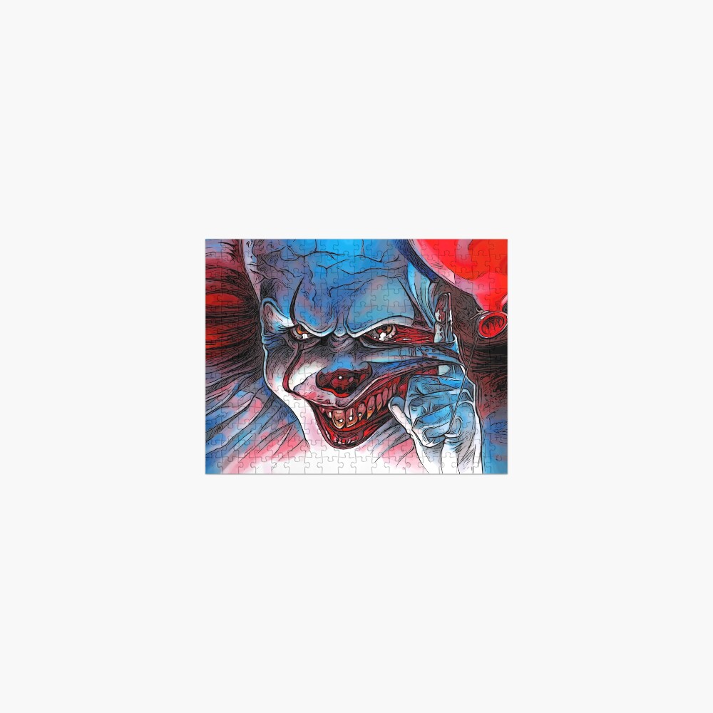 Scary Horror Clown Face Mask Jigsaw Puzzle