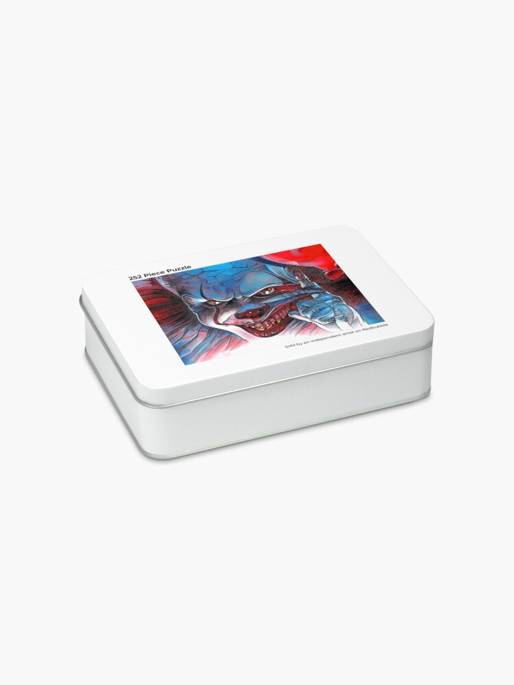 Alternate view of Scary Horror Clown Face Mask Jigsaw Puzzle