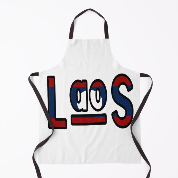 Item preview, Laos Font With Laotian Flag designed and sold by Havocgirl.