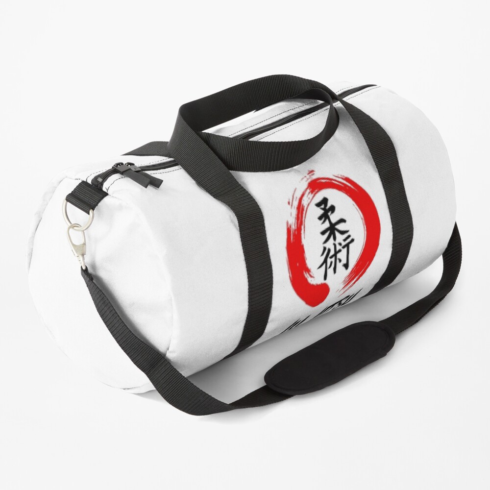 JuJitsu Kanji and red brush circle Duffle Bag