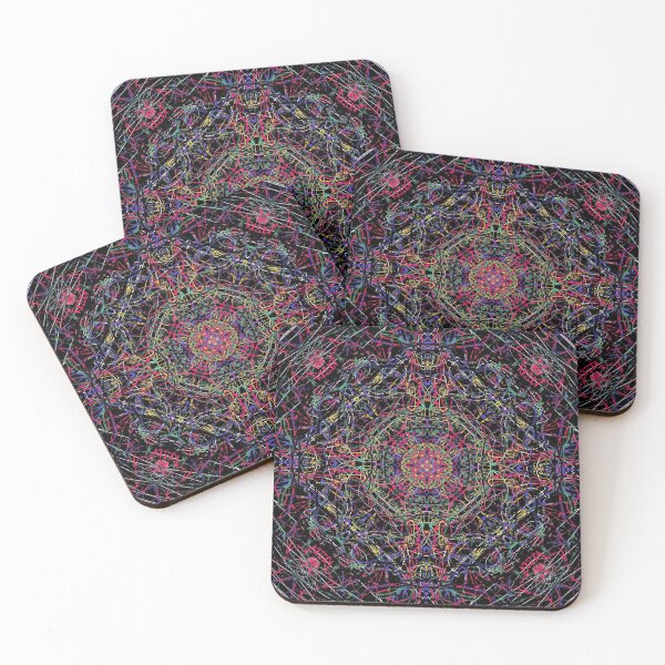 Item preview, Neon black radial symmetry designed and sold by AudreyBagelArt.