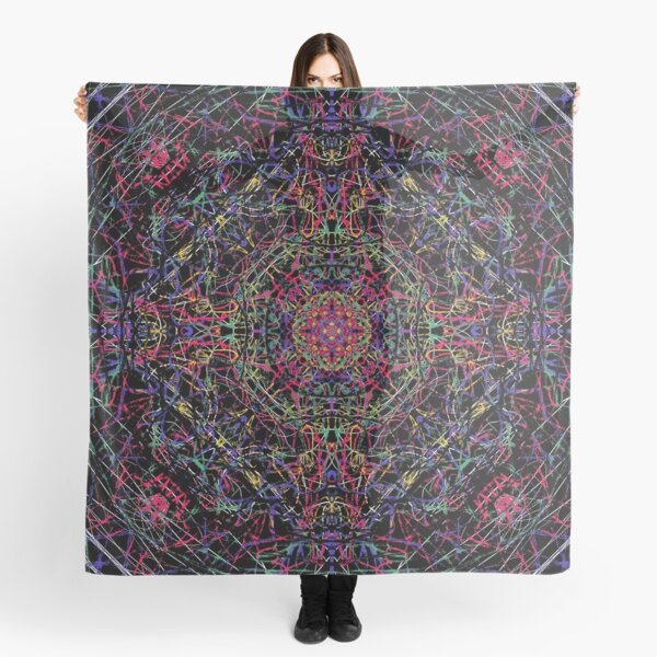 Neon black radial symmetry Scarf