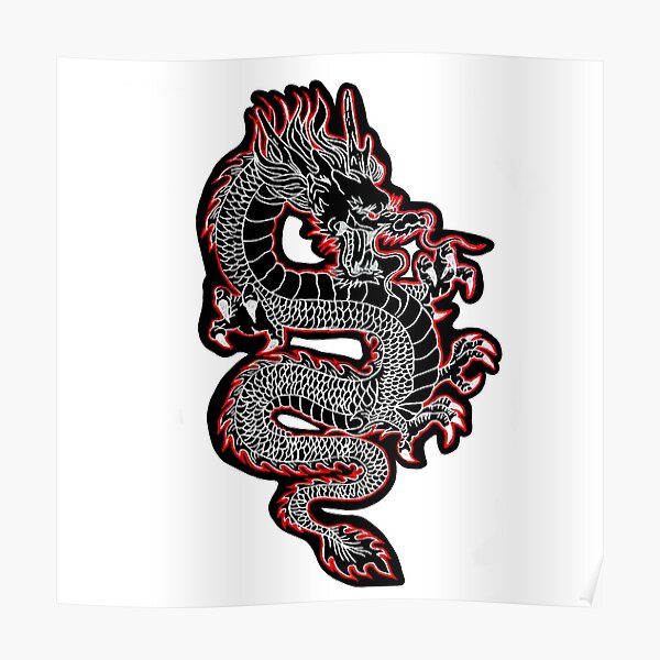 Aesthetic Chinese Dragon Posters | Redbubble