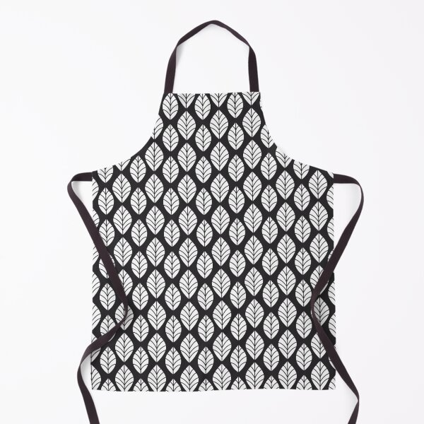 Item preview, Black and white geometric leaf pattern designed and sold by NordicSommer.