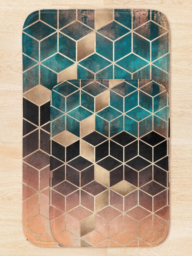 Alternate view of Ombre Dream Cubes Bath Mat