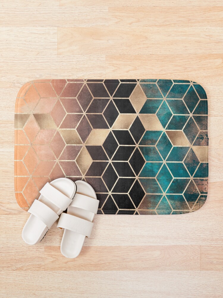 Alternate view of Ombre Dream Cubes Bath Mat