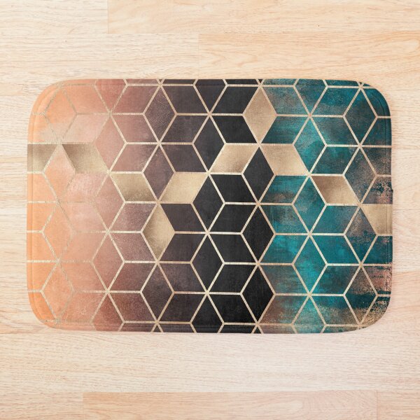 Ombre Dream Cubes Bath Mat
