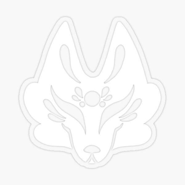 Ninetail Fox Stickers Redbubble - roblox serene kitsune mask