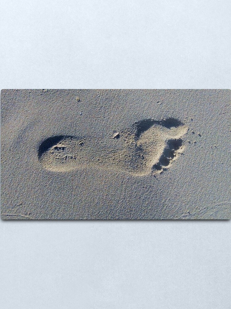 Alternate view of Footprint in the Sand Metal Print