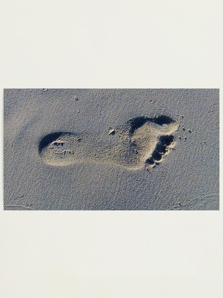 Alternate view of Footprint in the Sand Photographic Print