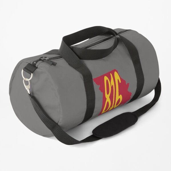 Hand Drawn Missouri State 816 Area Code Red Gold Duffle Bag