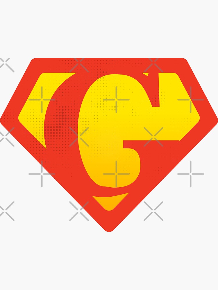 G letter Super party superhuman personalize alphabet for Grayson, Greyson  and Gabriel Sticker for Sale by Urosek