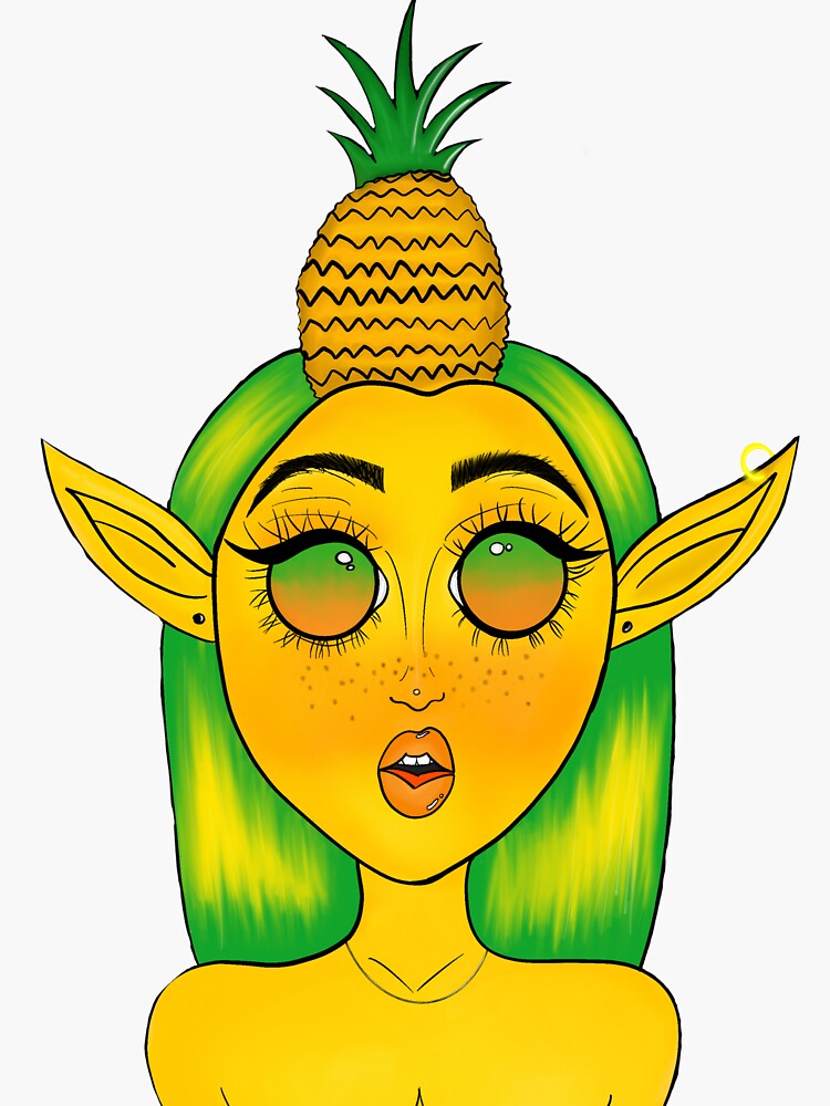 "Pineapple Baby " Sticker by MissClaudias Redbubble