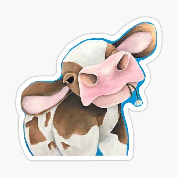 Painted cow Sticker