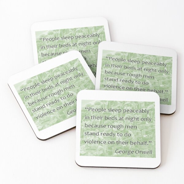 Item preview, Orwell on rough men and Pacisfism designed and sold by BoozyBadger.