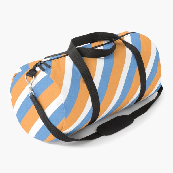 Item preview, Complimentary Stripey Diagonal Pattern - Orange Blue White Colors designed and sold by Wizzles Emporium.