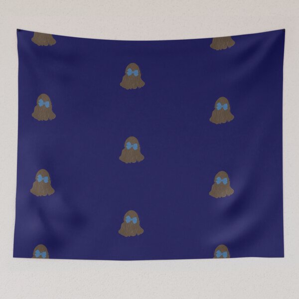 Item preview, Funny hair blue headscarves designed and sold by LU NA.