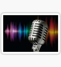 Retro Microphone Sticker