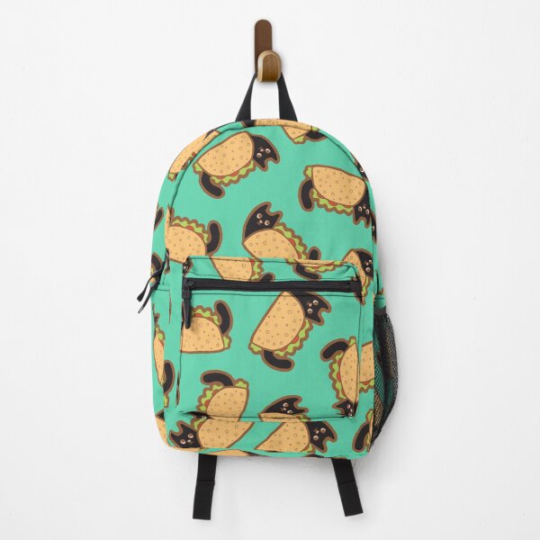 Item preview, Taco Cat Pattern with Black Cats on Turquoise designed and sold by evannave.