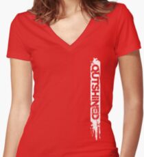 Outshined Grunge Women's Fitted V-Neck T-Shirt