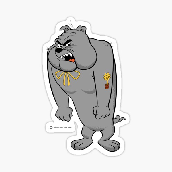Angry Bulldog Sticker