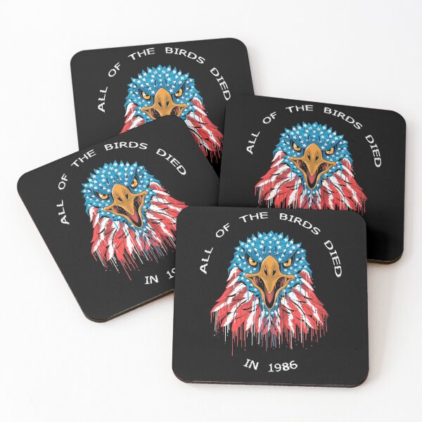 Item preview, All Of The Birds Died In 1986 - Vintage Eagle American Flag  designed and sold by Designworking.