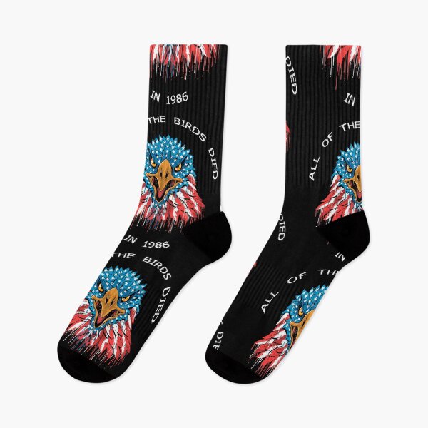 Item preview, All Of The Birds Died In 1986 - Vintage Eagle American Flag  designed and sold by Designworking.
