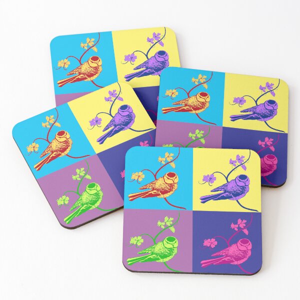 Item preview, Blue Tit Perches on Branch with Spring Flowers - POP! Edition designed and sold by Spammabelle.