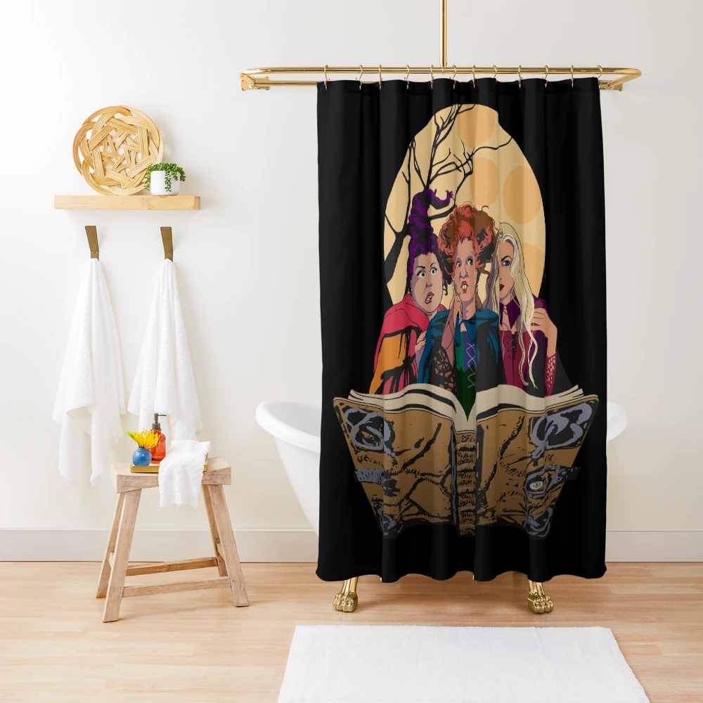 Hocus Pocus Shower Curtains The Sanderson Sisters Bathroom Decor Halloween Shower Curtains I hot Put A Spell On You Its Just A Bunch Of Hocus