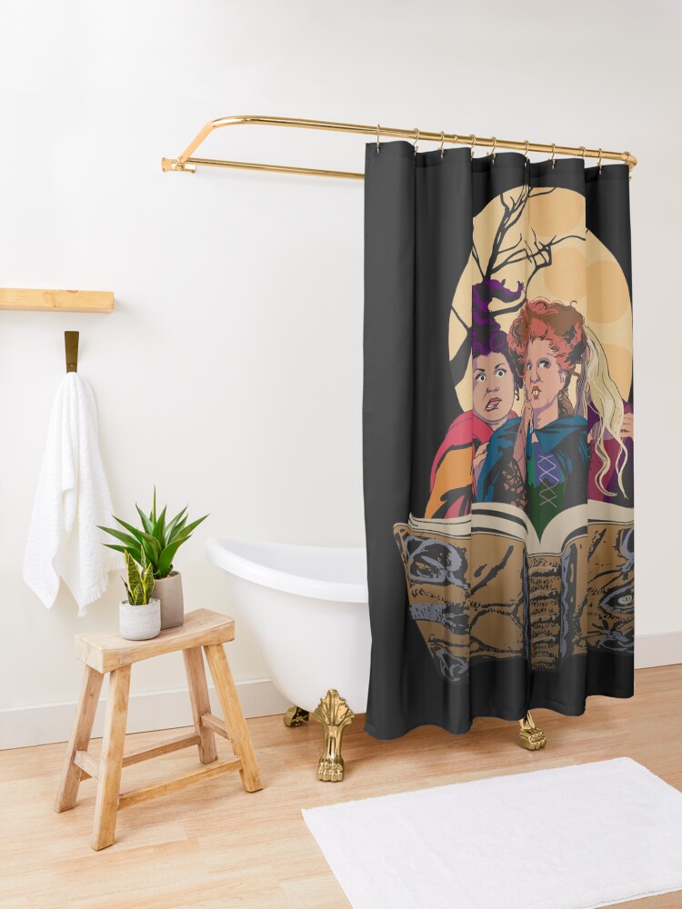 Alternate view of Hocus Pocus Sanderson Sisters Shower Curtain