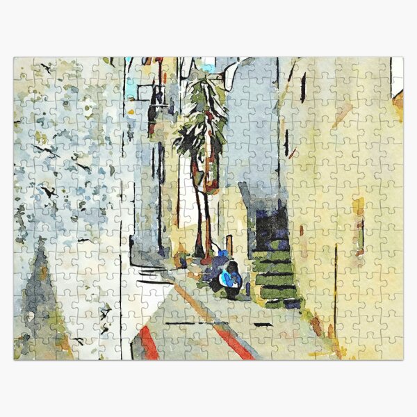 Tortora alley with scooter Jigsaw Puzzle