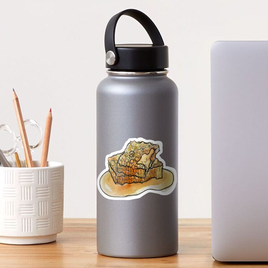 Raw Honeycomb Illustration in Watercolor Sticker