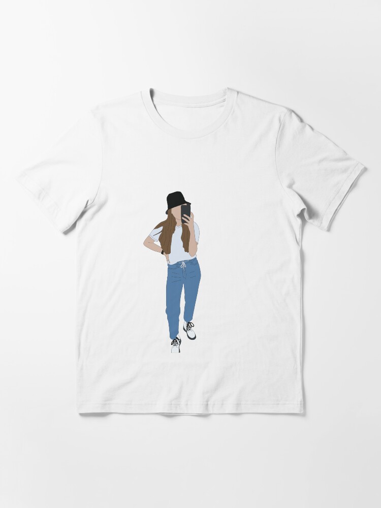 tumblr girl digital outline Essential T Shirt