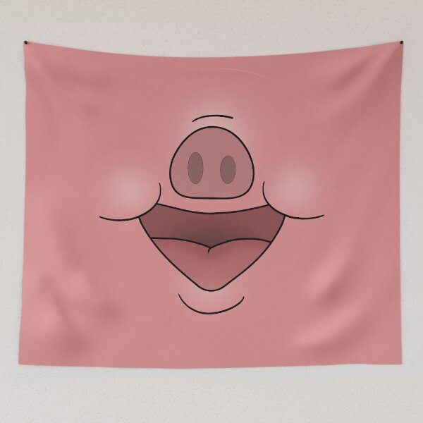 Item preview, Cartoon funny piggy smile designed and sold by TravellingWolf.