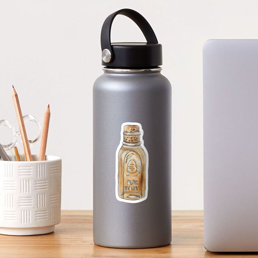 Honey Jar with Cork Top Illustration in Watercolor Sticker