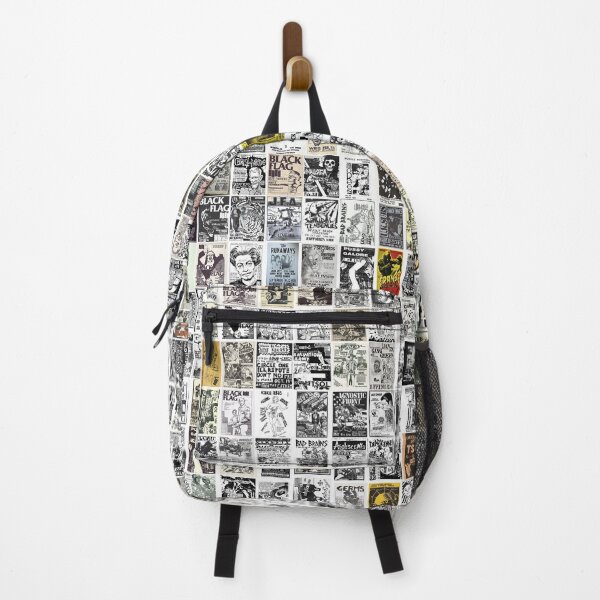 Vintage Punk Rock Flyers Backpack