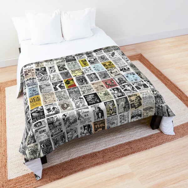 Vintage Punk Rock Flyers Comforter
